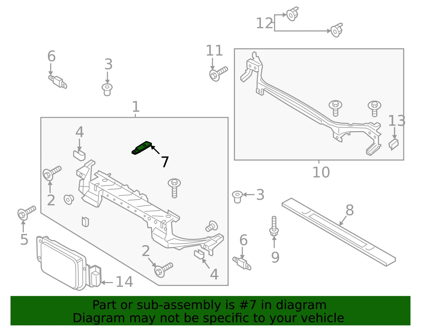 Bumper Bracket - Ford (HS7Z-17C913-B) - view 5