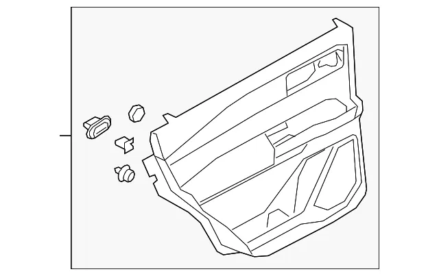 Door Trim Panel - Driver's Side (LH) - Ford (LB5Z-7823943-BB)