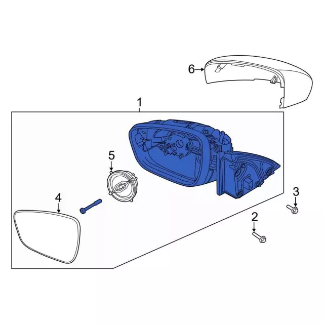 Mirror Assembly Rear View Outer - Ford (LJ6Z-17683-AE)