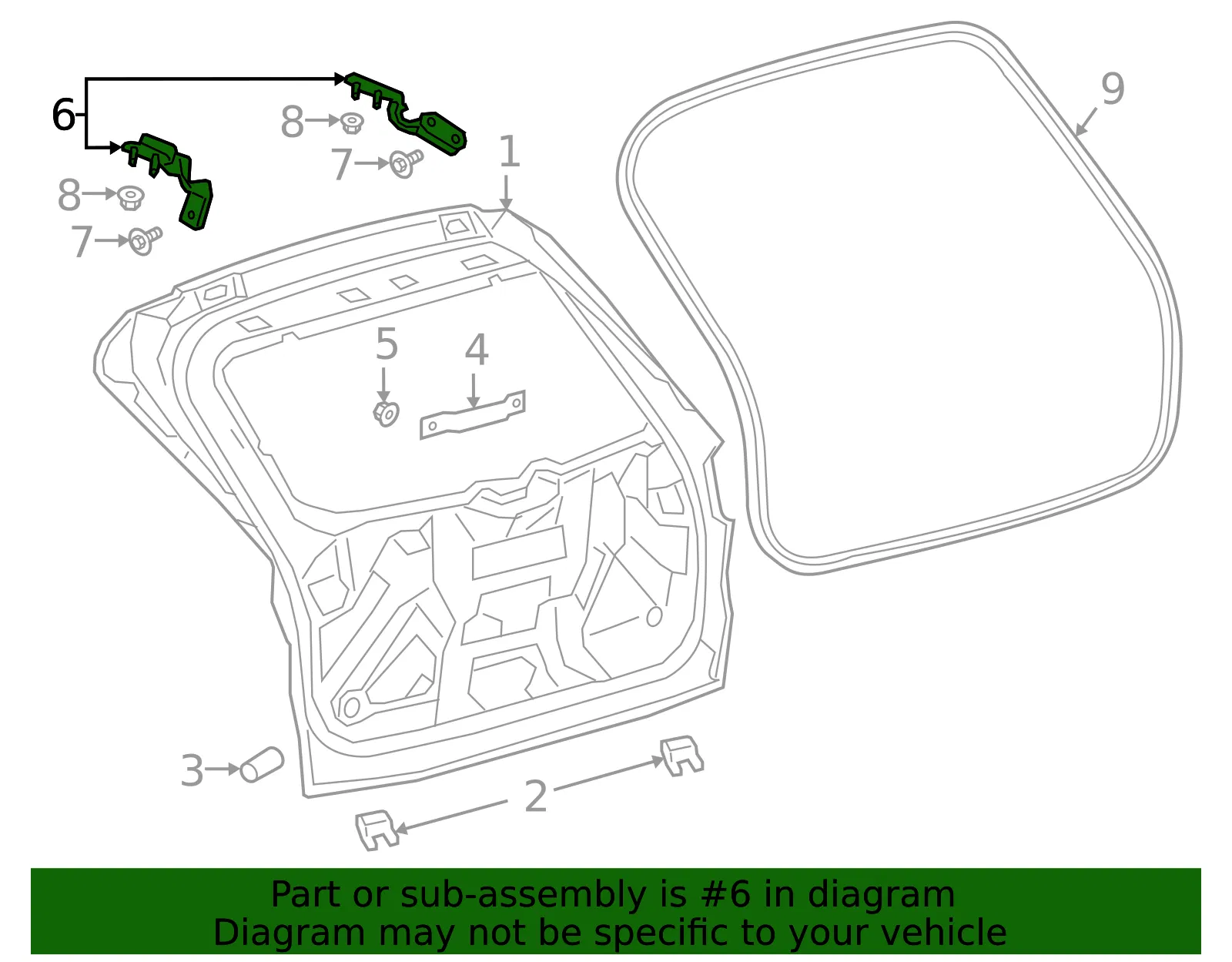 Lift-Gate Hinge - Ford (LJ6Z7842900A) - view 4