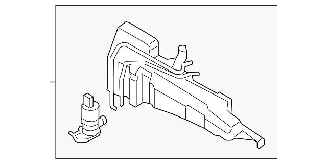 Reservoir Windshield Washer - Ford (M1PZ-17618-E) - view 6