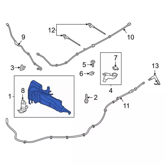Reservoir Windshield Washer - Ford (M1PZ-17618-E) - view 9