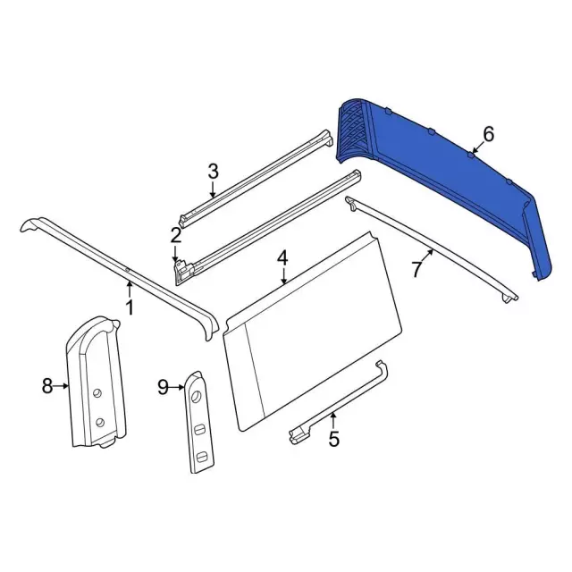 Glass Back Window - Ford (M2DZ-7842006-DF) - view 2