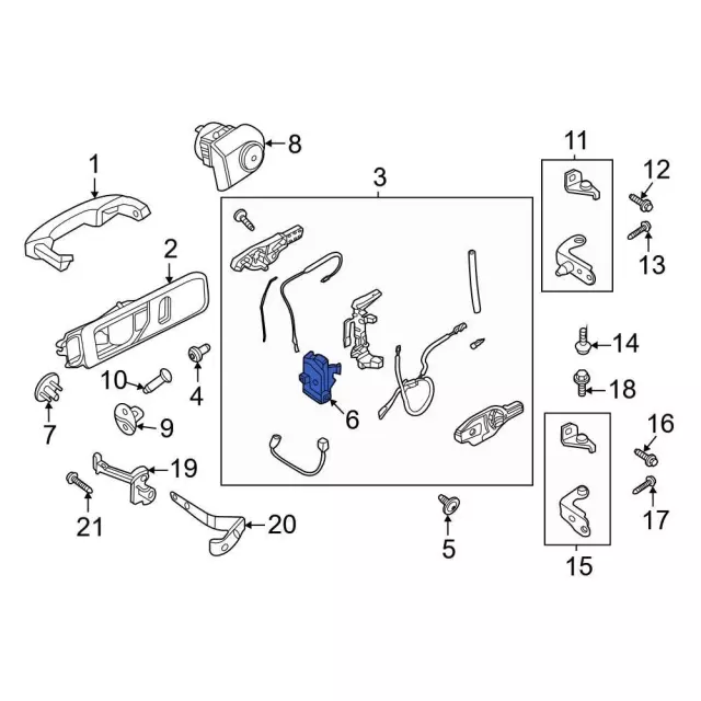 Latch - Ford (MB5Z-78219A64-E) - view 4
