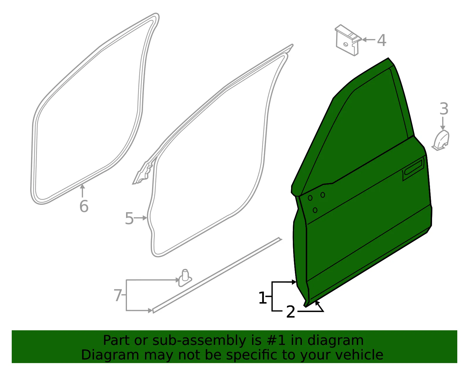 Door Shell - Ford (ML3Z-1620124-E) - view 4