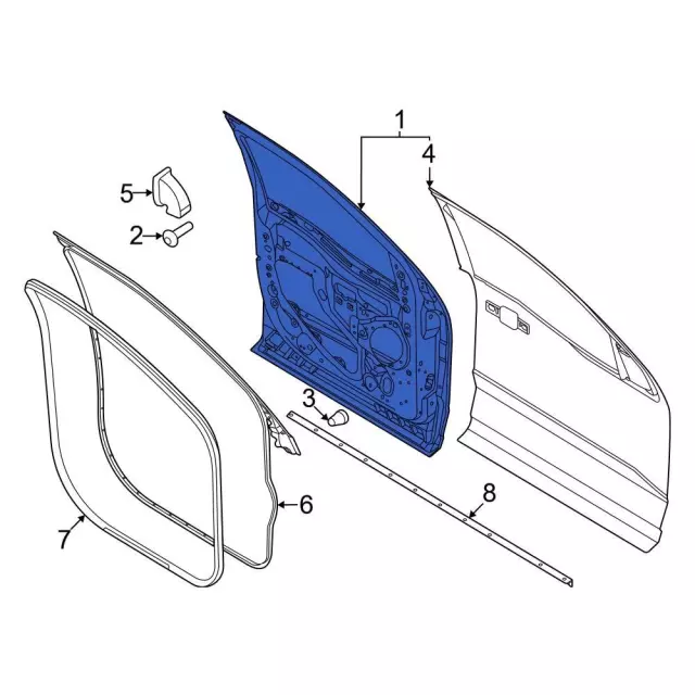 Door Shell - Ford (ML3Z-1620124-E) - view 5