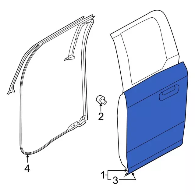 Panel Assembly Door Outer - Ford (ML3Z-1624701-C) - view 3