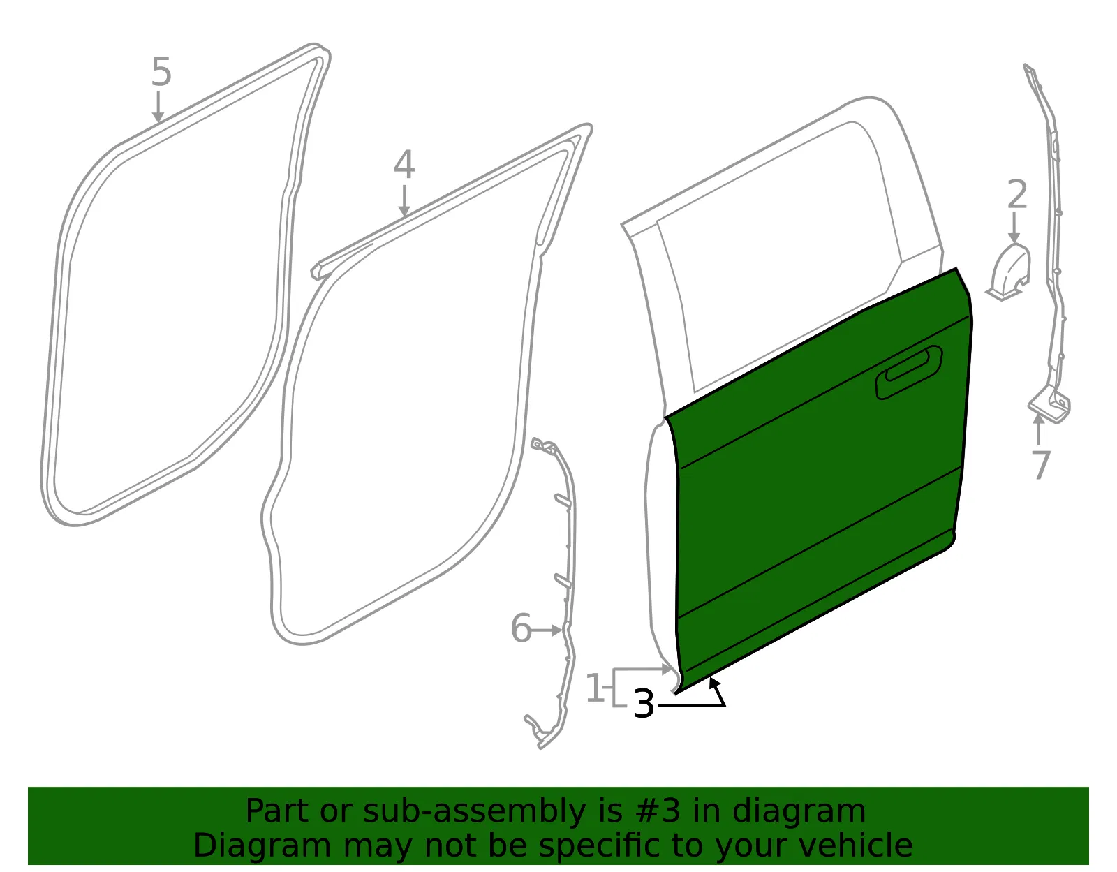 Panel Assembly Door Outer - Ford (ML3Z-1624701-C) - view 5