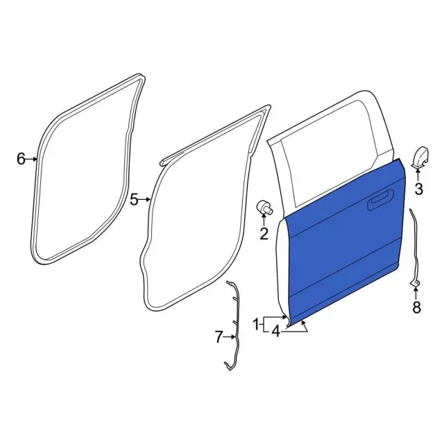 Panel Assembly Door Outer - Ford (ML3Z-1624701-C) - view 6