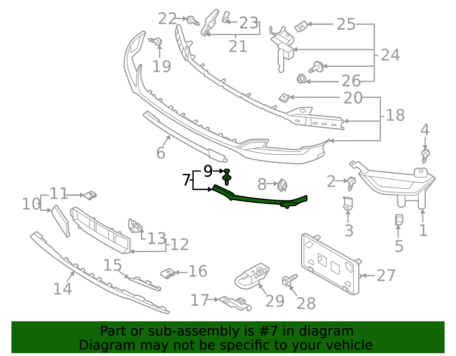 Valance Panel - Ford (ML3Z-17626-C) - view 5