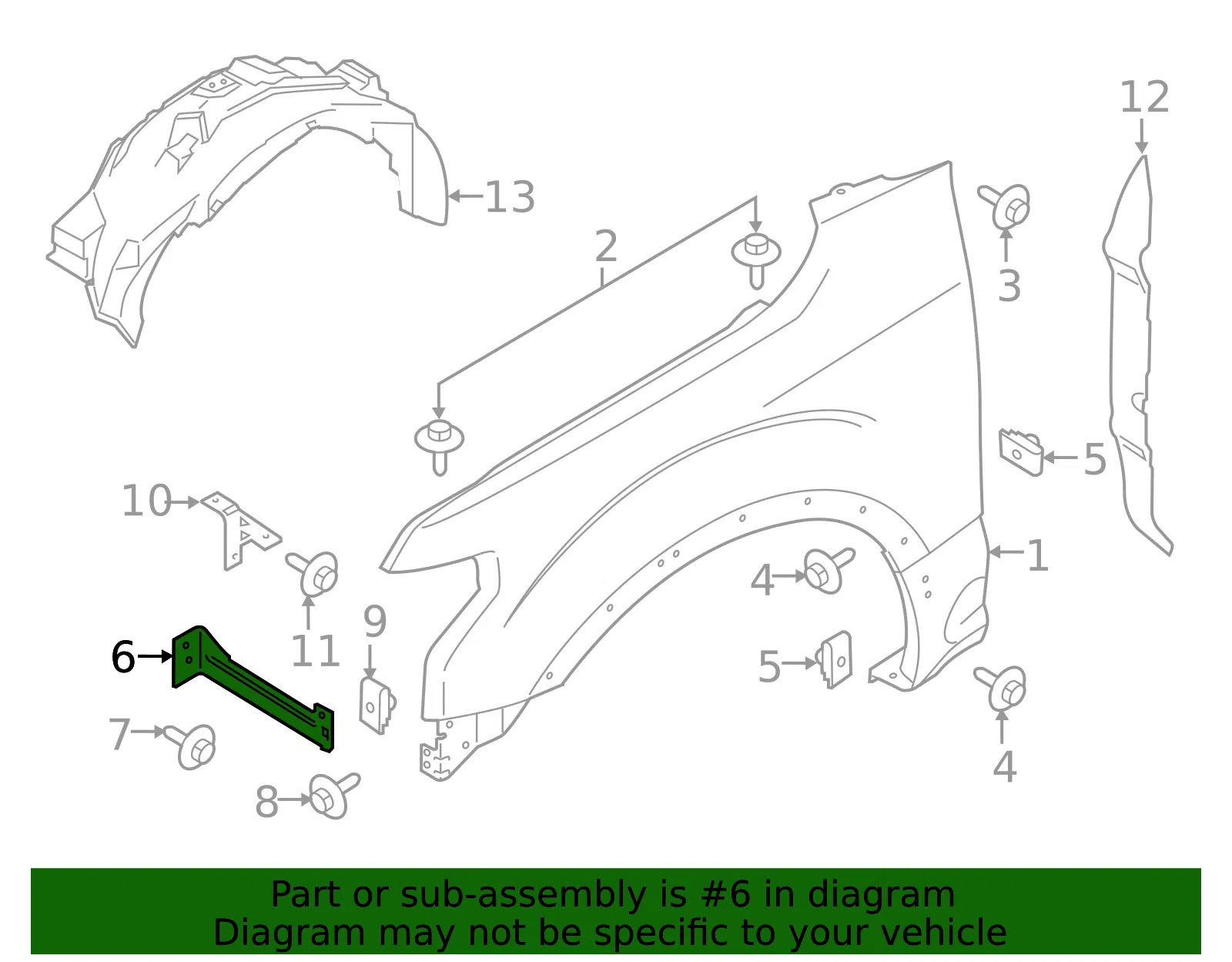 Fender Brace - Ford (ML3Z16A142B) - view 5