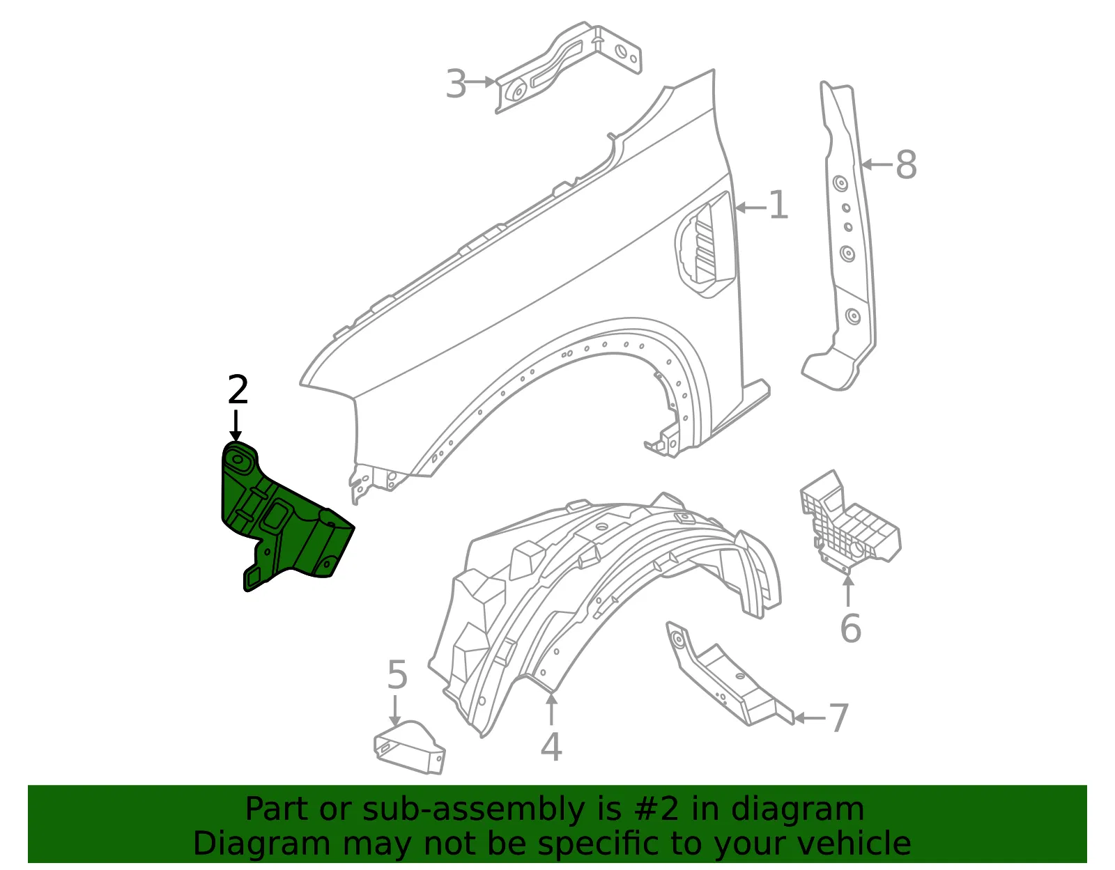 Fender Bracket - Ford (N1WZ-16A023-A) - view 3