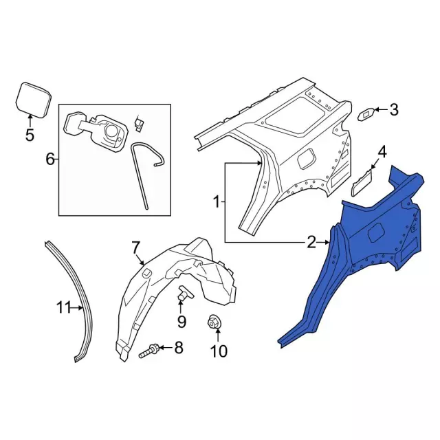 Quarter Panel - Ford (NB5Z-7827841-A)