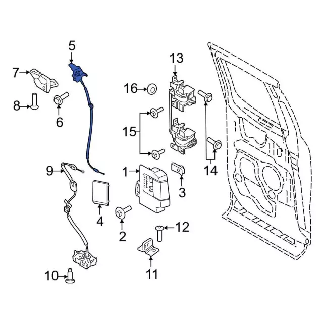 Latch Assembly - Ford (NL3Z-15219A64-E) - view 3