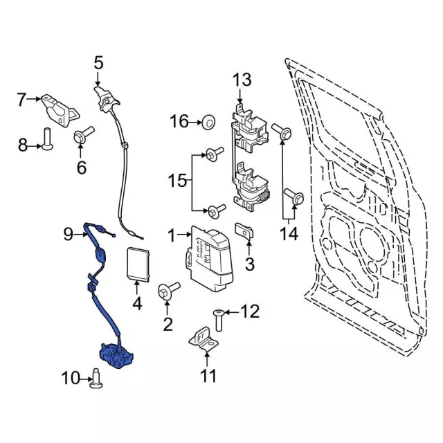 Latch - Ford (NL3Z-15219A65-E) - view 10