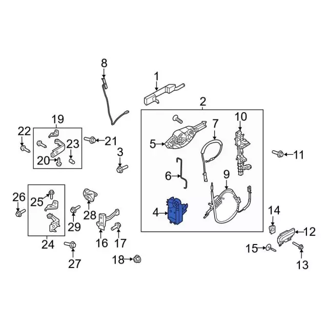 Latch - Ford (NL3Z-15219A65-E) - view 4