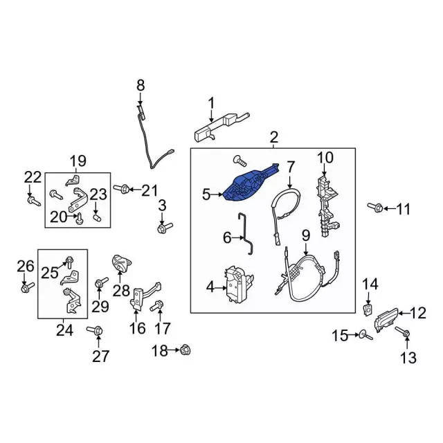 Handle Base - Ford (NL3Z-1526684-E) - view 2