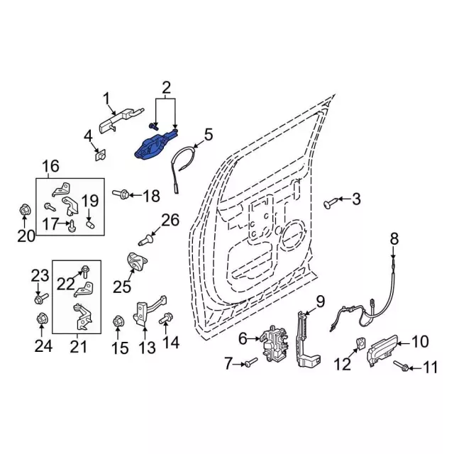 Handle Base - Ford (NL3Z-1526684-E) - view 8