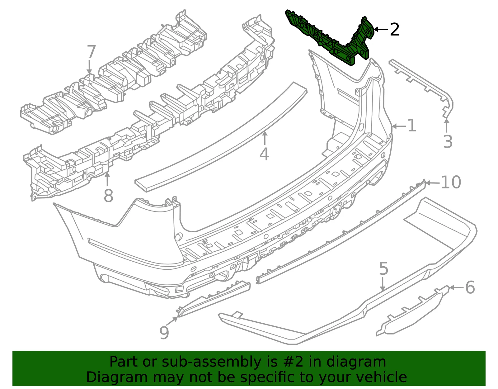 Bracket Bumper Mounting - Ford (NL7Z-17D943-E) - view 3
