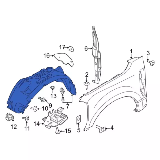 Fender Liner - Ford (PC3Z-16103-E) - view 2