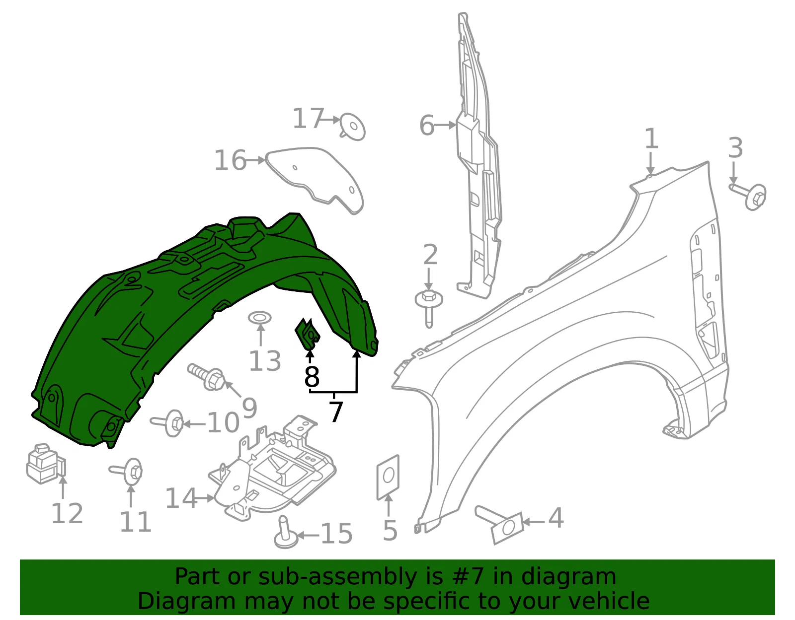 Fender Liner - Ford (PC3Z-16103-E) - view 4