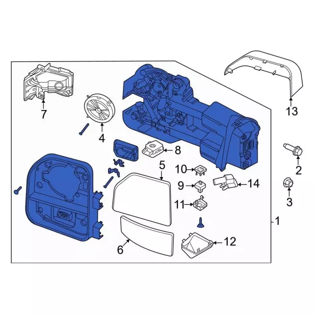 Mirror Assembly Rear View Outer - Ford (PC3Z-17683-BC)