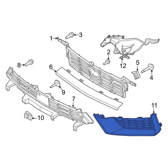 Outer Grille - Ford (PR3Z-17B968-DAPTM) - view 2