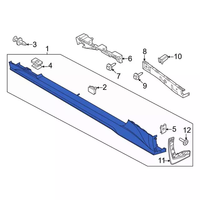 Rocker Molding - Ford (PR3Z-6310176-AAPTM)