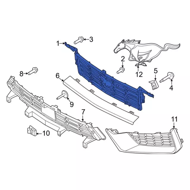 Upper Grille - Ford (PR3Z-8200-DAPTM) - view 4