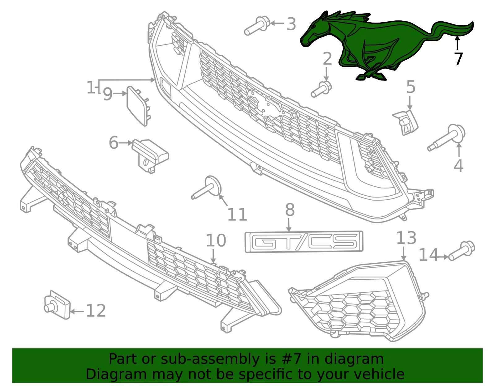 Grille Emblem - Ford (PR3Z-8A224-B) - view 5