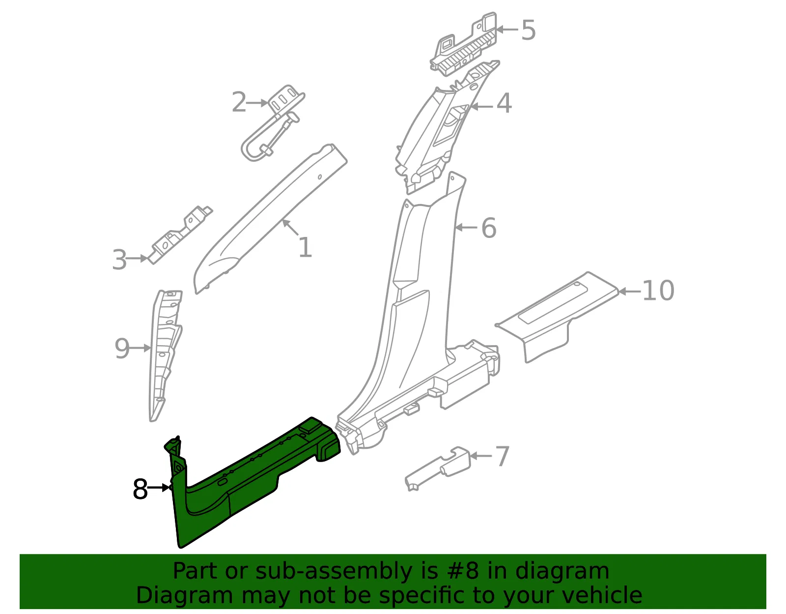 Plate Door Scuff - Ford (R2TZ-5813229-BA) - view 2
