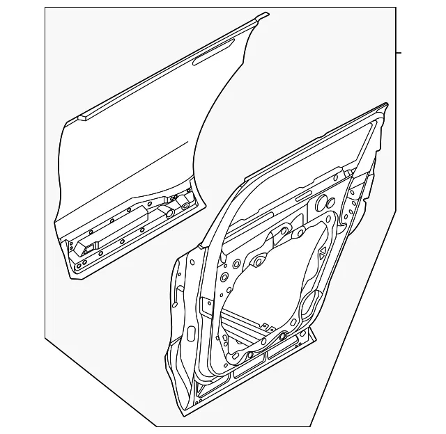 Door Assembly Rear - Ford (R2TZ-5824630-B)