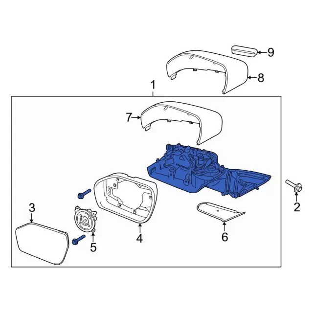 Mirror Assembly Rear View Outer - Ford (RB5Z-17683-XF)