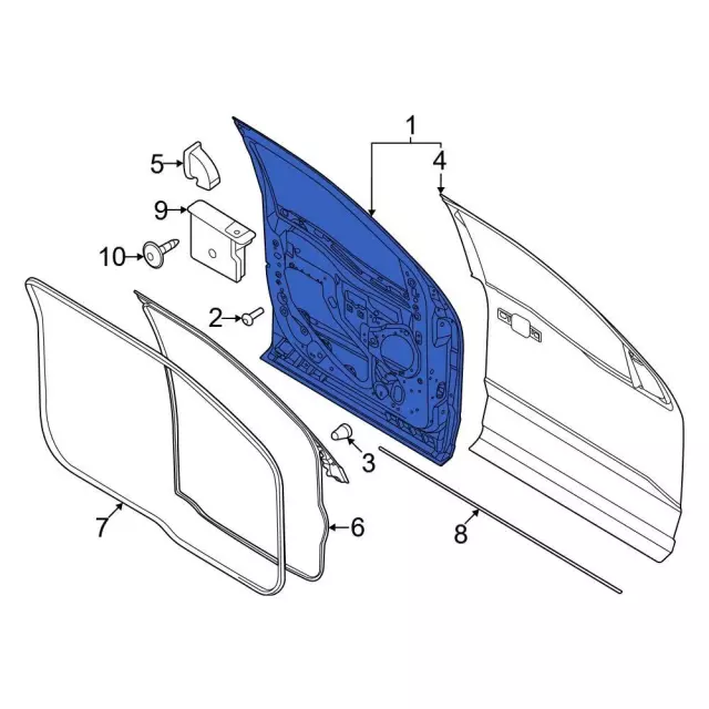 Door Shell - Ford (RL3Z-1020125-B) - view 3