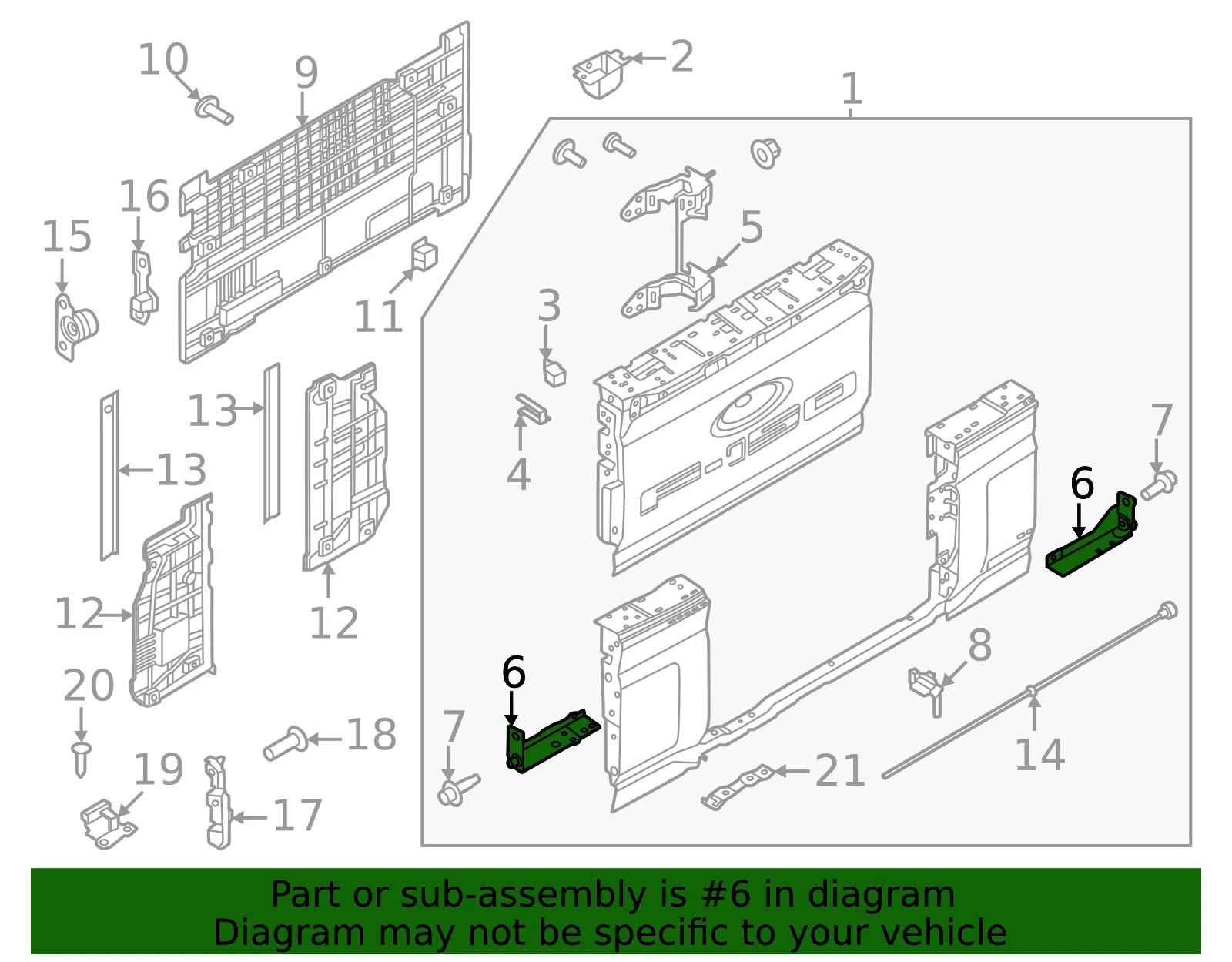 Tailgate Hinge - Ford (RL3Z-18430B13-B) - view 2