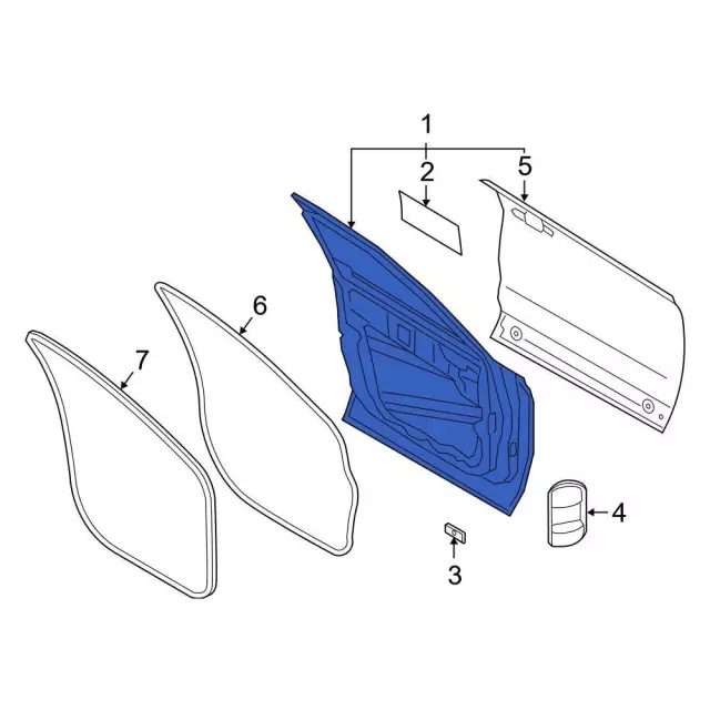 Door Shell - Ford (S1PZ-7820124-A)