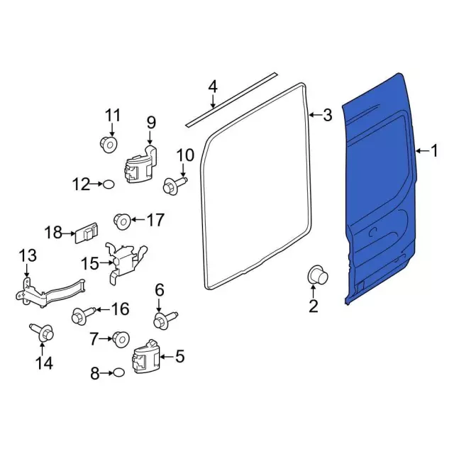 Door Shell - Ford (SK4Z-6140010-A) - view 2
