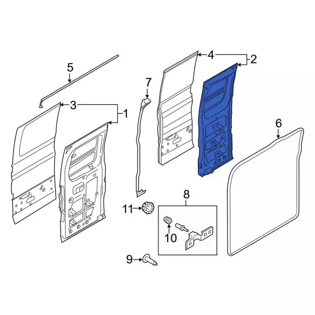 Door Shell - Ford (SK4Z-6140010-A) - view 9
