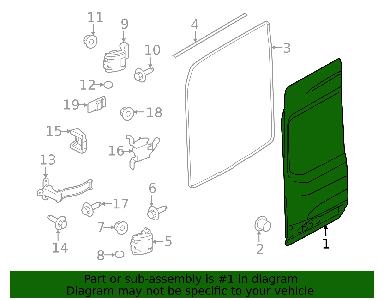 Door Shell - Ford (SK4Z-6140010-C) - view 6