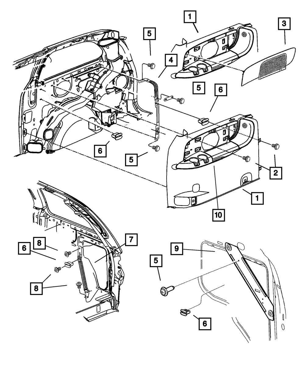 Panel Quarter Trim - Mopar (SL64XT5AD)
