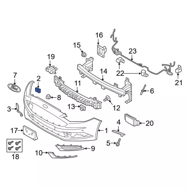 Bumper Bracket Nut - Ford (W520721S300) - view 15
