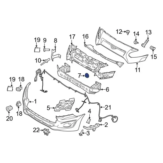 Bumper Bracket Nut - Ford (W520721S300) - view 7