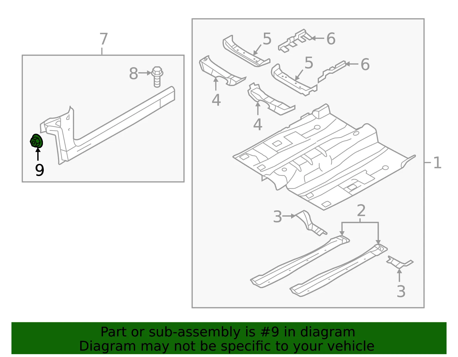 Bumper Bracket Nut - Ford (W520721S300) - view 9