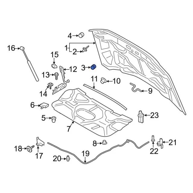 Hood Stop Buffer - Ford (W714185S300) - view 12