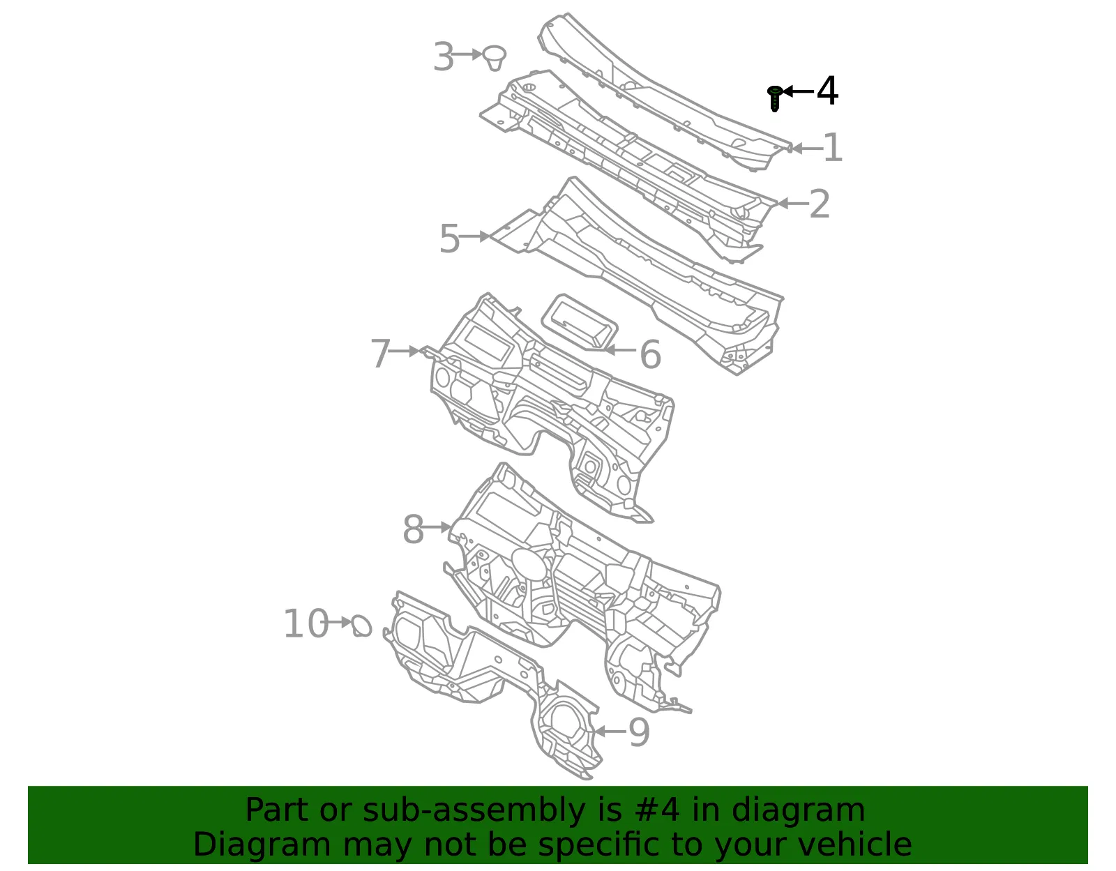 Hinge Upper Bolt - Ford (W717246-S450B) - view 4