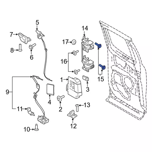 Hinge Assembly Bolt - Ford (W718084S439) - view 14