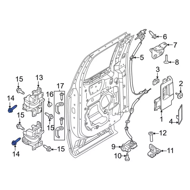 Hinge Assembly Bolt - Ford (W718084S439) - view 3