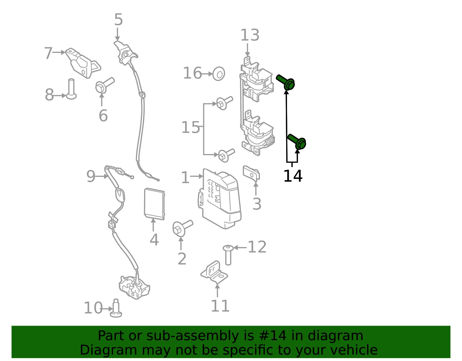 Hinge Assembly Bolt - Ford (W718084S439) - view 8