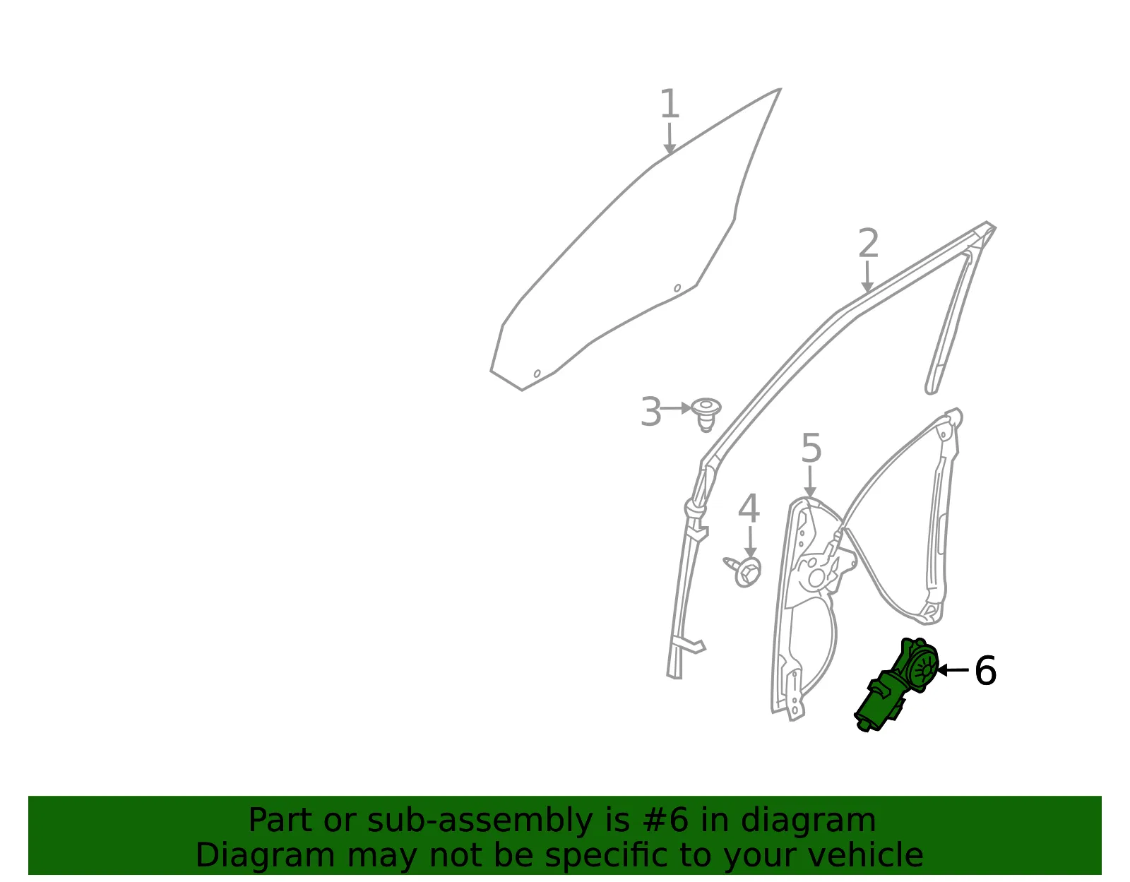 Motor Assembly Window Operating - Ford (WLM-194) - view 8