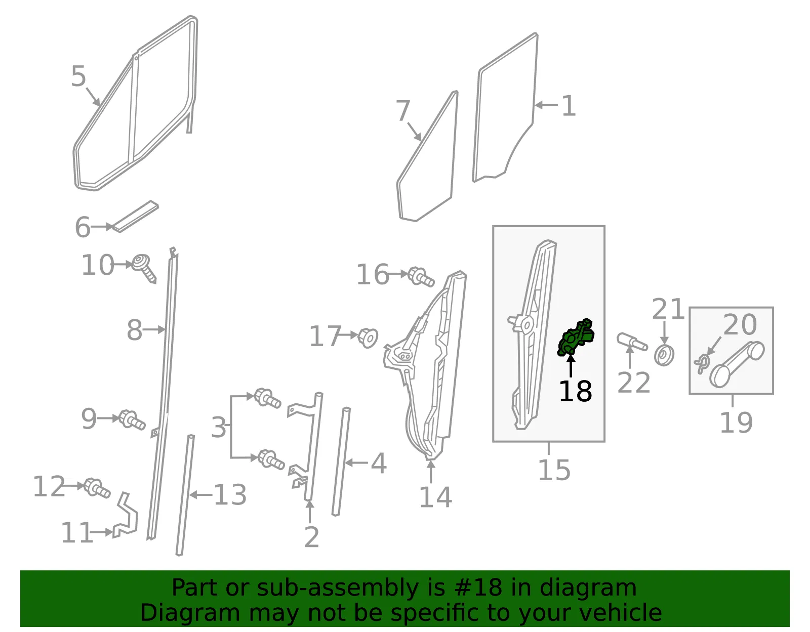 Motor Assembly Window Operating - Ford (WLM-270) - view 7